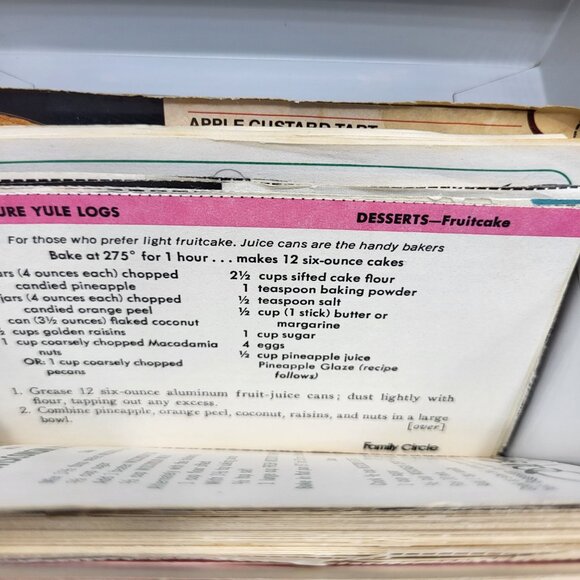 Vintage Syndicate Recipe Card Tin Recipe Box W/ Grandmas Recipes Floral Folk Art - Picture 16 of 16